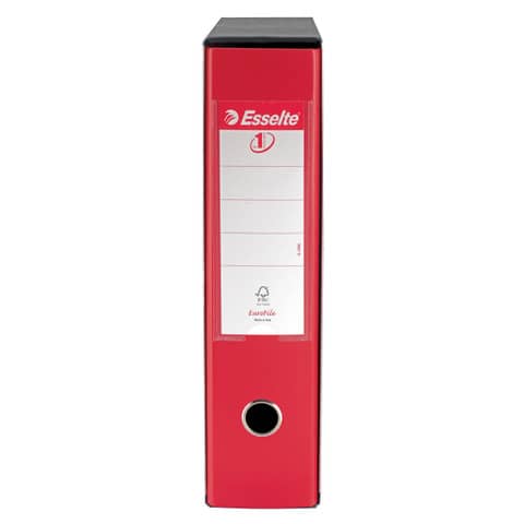 Registratore con custodia Esselte G55 Eurofile protocollo dorso 8 cm cartone rivestito in PP rosso vivida - 390755920